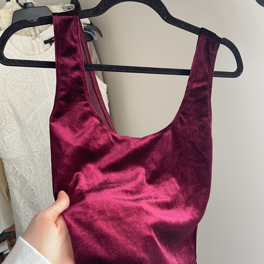 Merlot Velvet Bodysuit